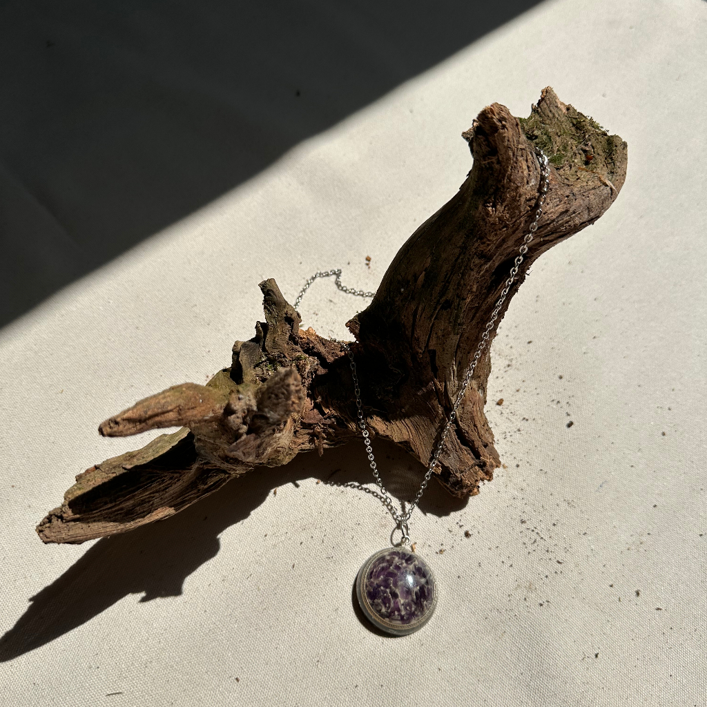 Zawieszka - Orgonit Ametyst ciemny