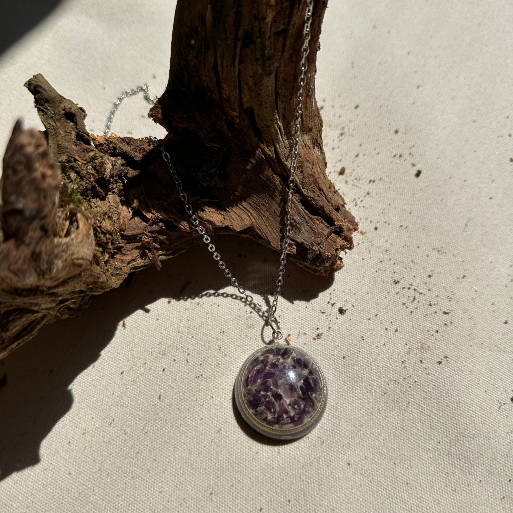 Zawieszka - Orgonit Ametyst ciemny - obrazek 3