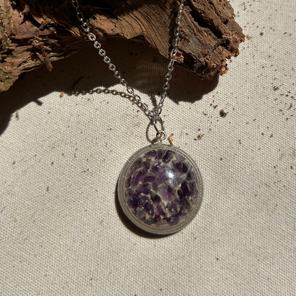 Zawieszka - Orgonit Ametyst ciemny - obrazek 2