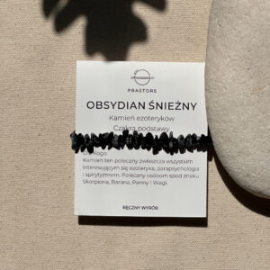 Bransoletka Obsydian śnieżny