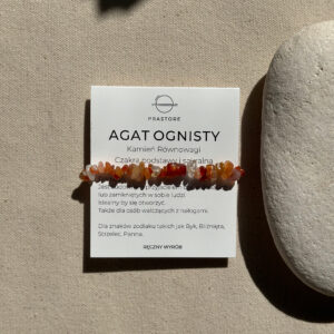 Bransoletka Agat Ognisty