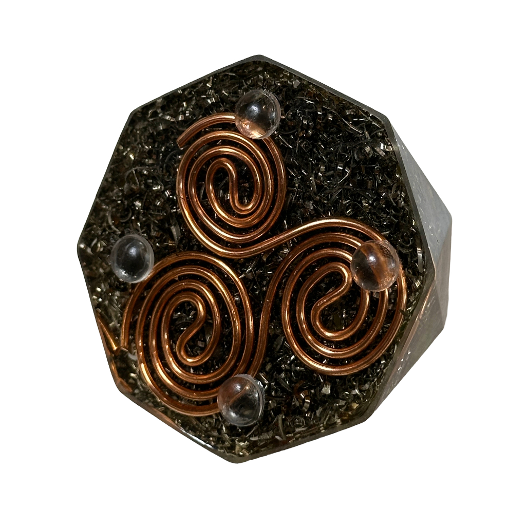 Orgonit Bryła Kryształowa Kalcyt Miodowy M - obrazek 3