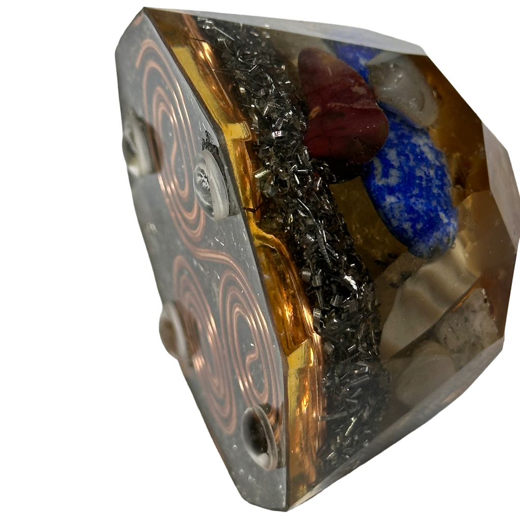 Orgonit Bryła Kryształowa Kalcyt Miodowy M - obrazek 2